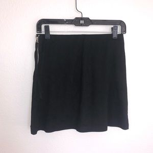 Zara black suede mini skirt